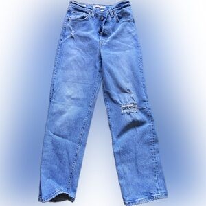 Rib cage straight Blue Denim Jeans